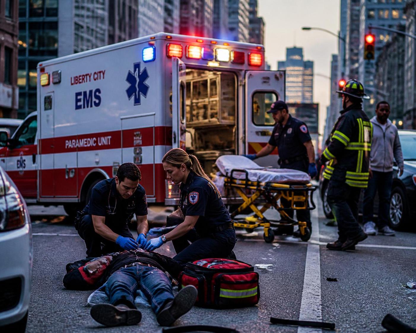 ambulance life est un simulateur paramédical immersif qui vous plonge au cœur des situations d’urgence, vous permettant de vivre l'expérience intense et réaliste du métier de secouriste.