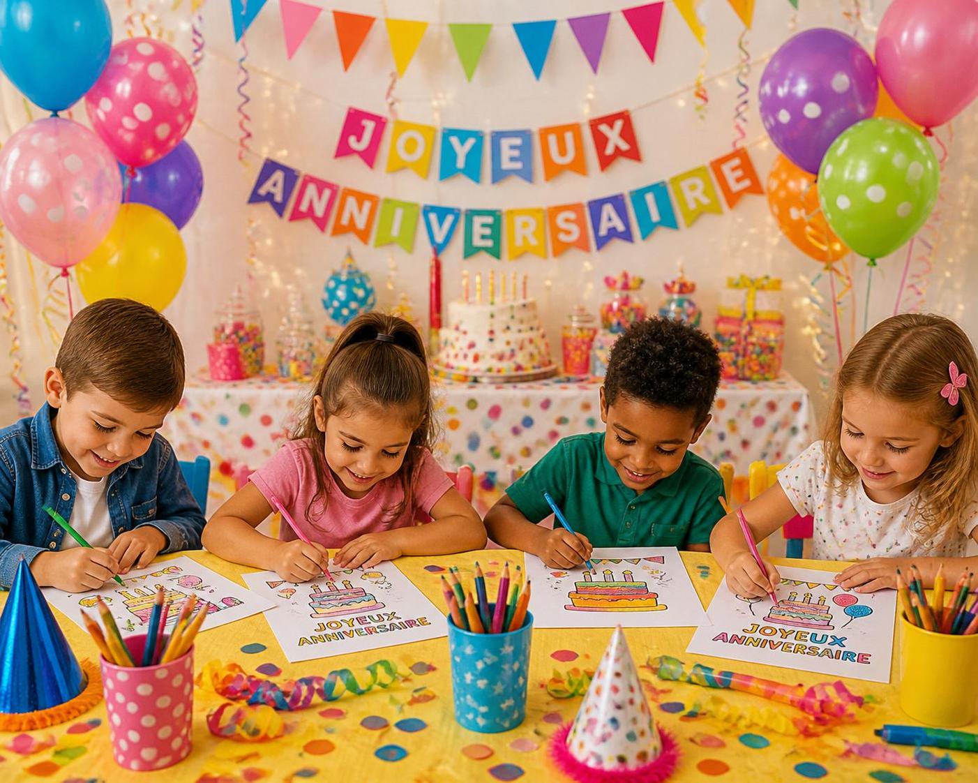 découvrez des idées créatives pour organiser un anniversaire coloriage original et coloré, parfait pour animer la fête des enfants avec art et imagination.