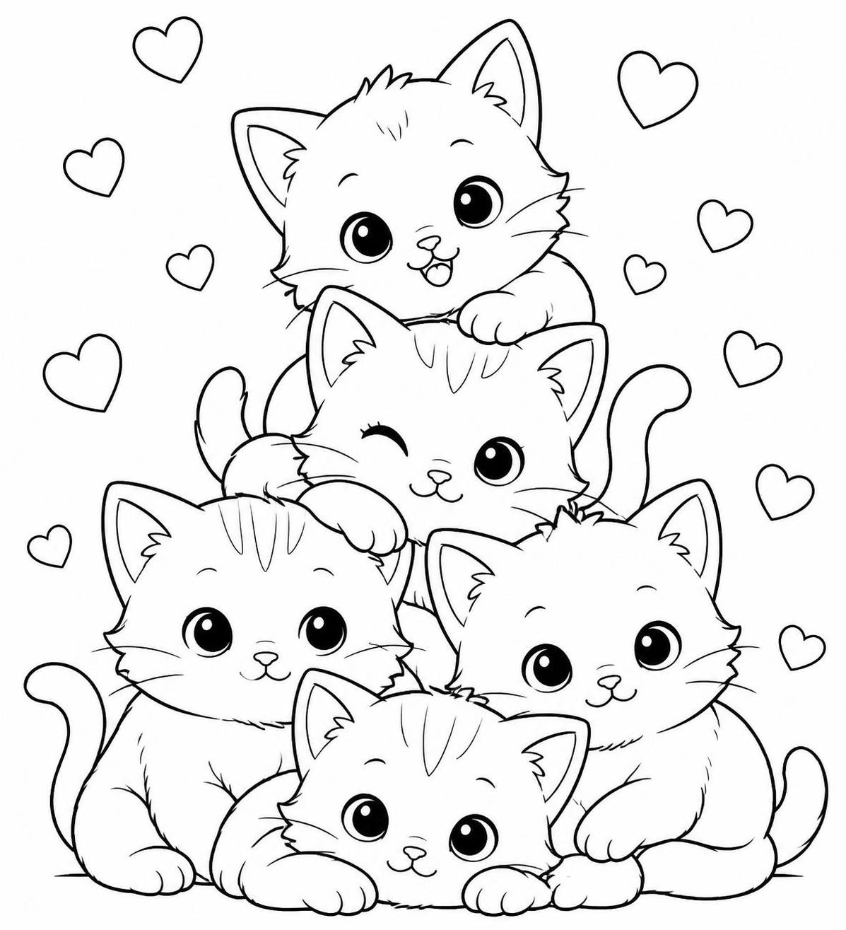 découvrez des coloriages de chatons à imprimer gratuitement, parfaits pour éveiller la créativité des petits artistes en herbe avec des dessins tendres et amusants.