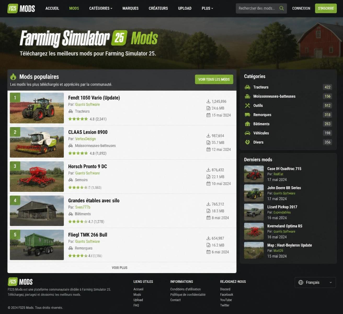 découvrez où trouver les meilleurs mods pour mod farming simulator 25 et améliorez votre expérience de jeu avec des ajouts uniques et passionnants.