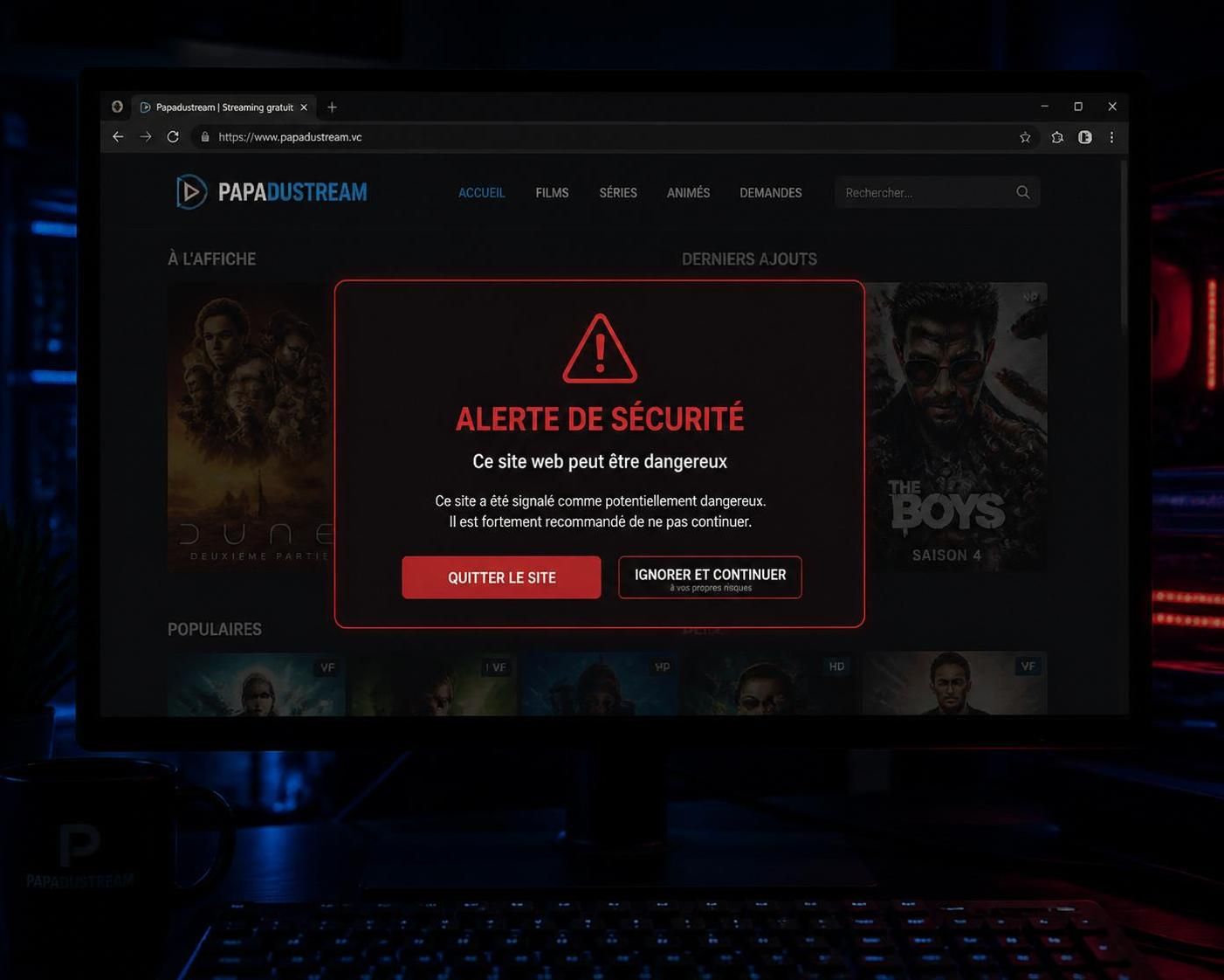 découvrez les risques potentiels liés à papadustream, un site de streaming gratuit, et comment protéger votre sécurité en ligne.