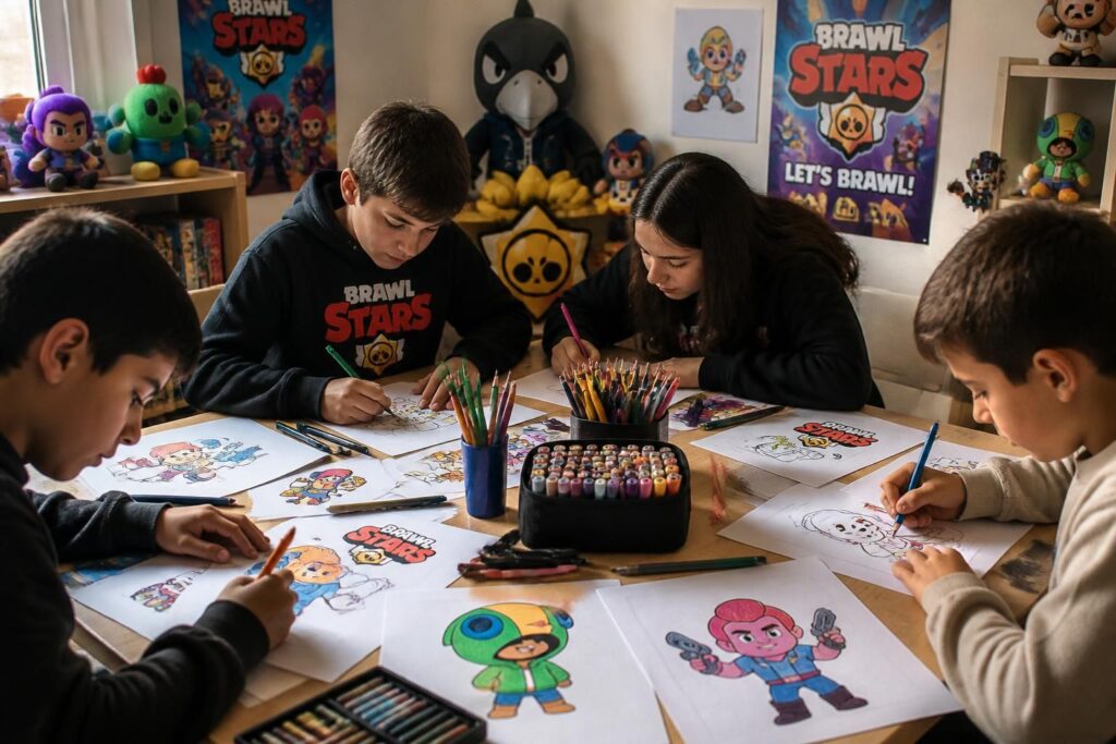 découvrez le coloriage brawl stars, une activité créative idéale pour les fans du célèbre jeu vidéo. amusez-vous en donnant vie à vos personnages préférés tout en développant votre talent artistique.