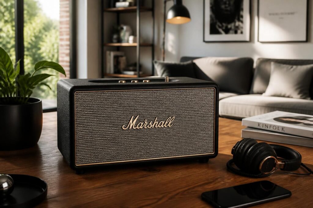 découvrez tout sur l'enceinte bluetooth marshall stanmore 2 : design emblématique, qualité sonore exceptionnelle et fonctionnalités avancées pour une expérience audio unique.