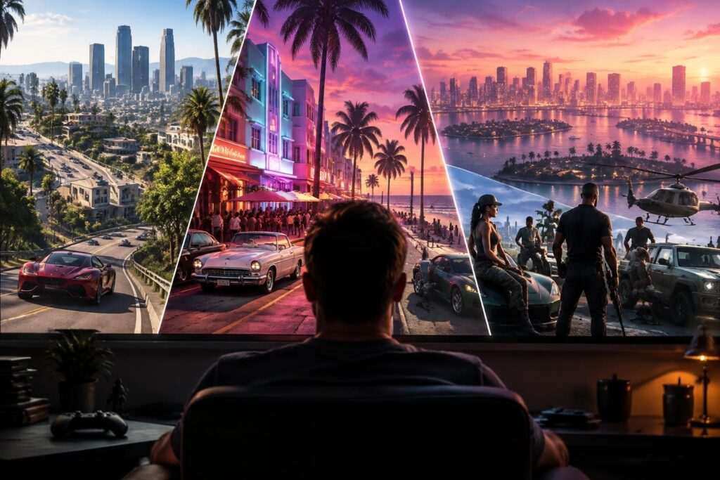 découvrez notre avis sur gta v, vice city, gta online et grand theft auto vi : gameplay, univers, nouveautés et points forts de chaque épisode.